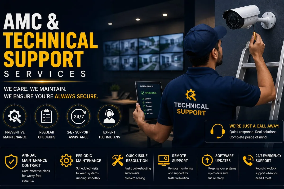 SS SecurSys AMC and technical support — engineer monitoring system health