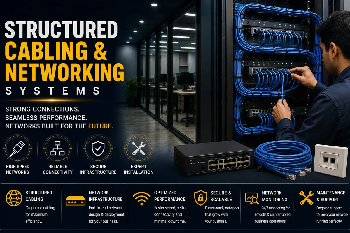 SS SecurSys structured cabling and networking — patch panels and network rack